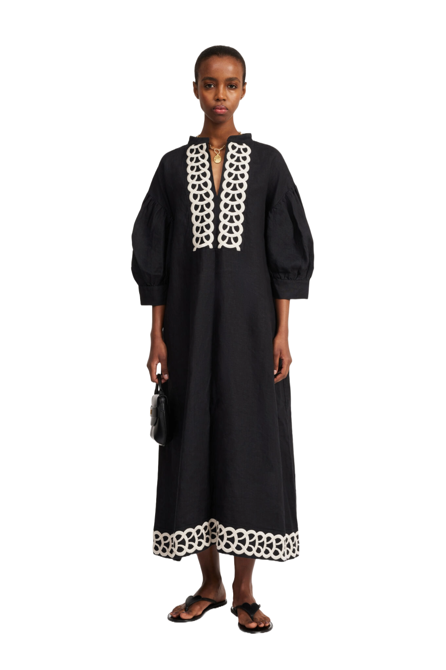 BY MALENE BIRGER Lydea embroidered linen maxi dress - Enny BY MALENE BIRGER Lydea embroidered linen maxi dress - Enny